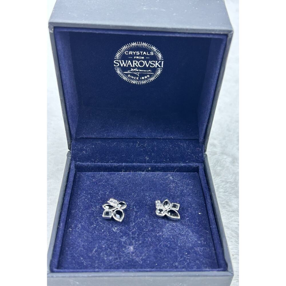 Simply Vera Vera Wang Black & Clear Crystal Stud Earrings Swarovski Elements